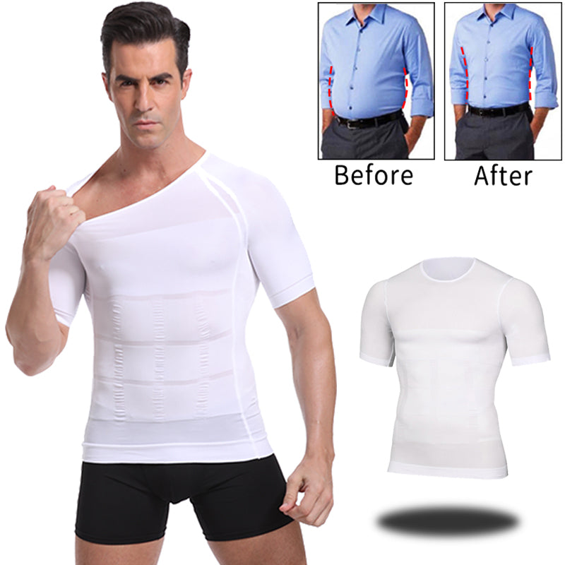 140D Men's Vest Shapewear Men Body Toning T-Shirt Slimming Body Shaper Corrective Posture Belly Control Compression Man Modeling Underwear Corset