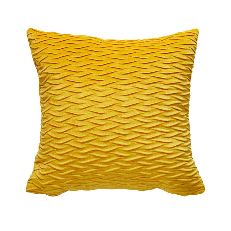 Solid Velvet Pleated Pillowcase Dutch Velvet Sofa Cushion Headrest