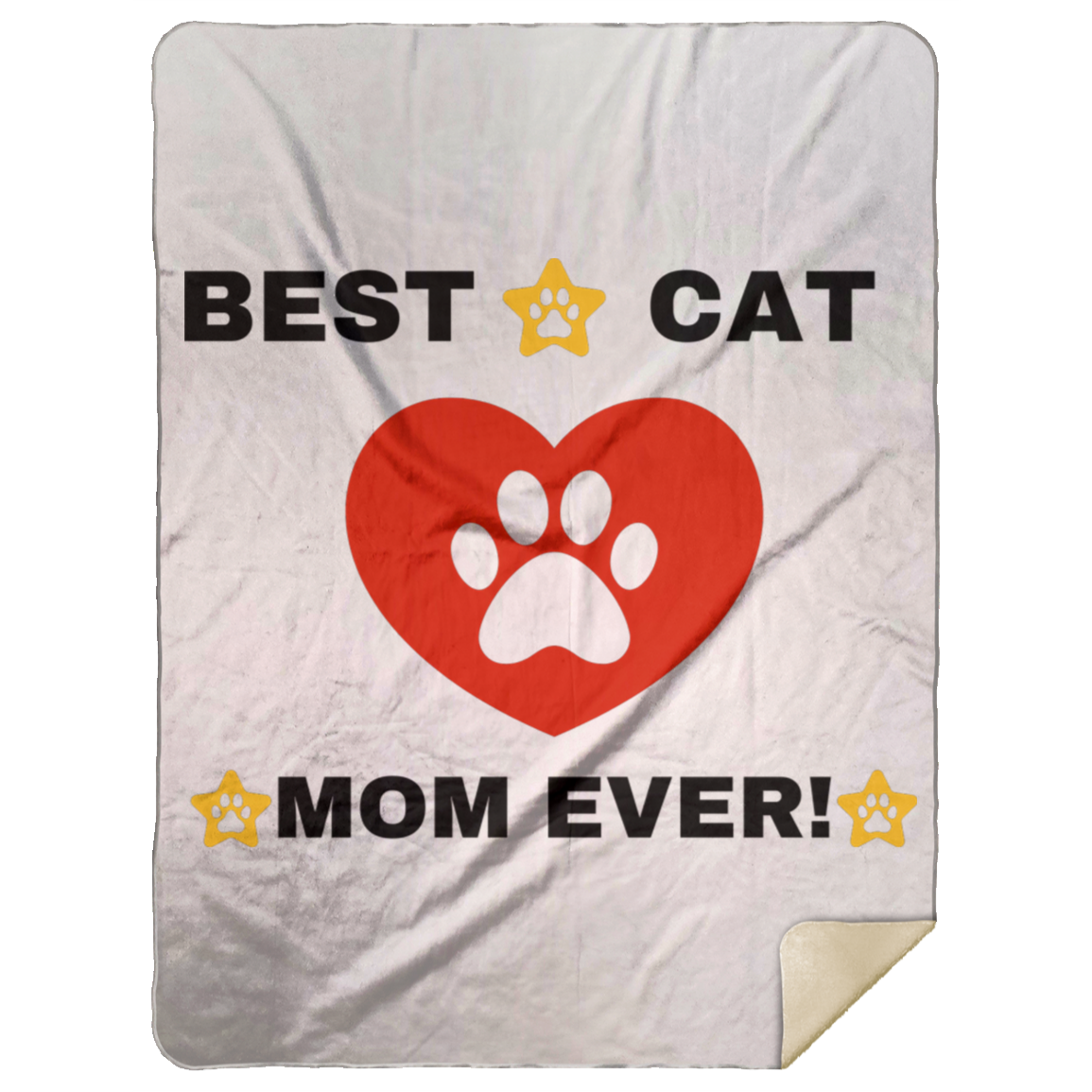 BEST CAT MOM EVER! Premium Mink Sherpa Blanket 60x80