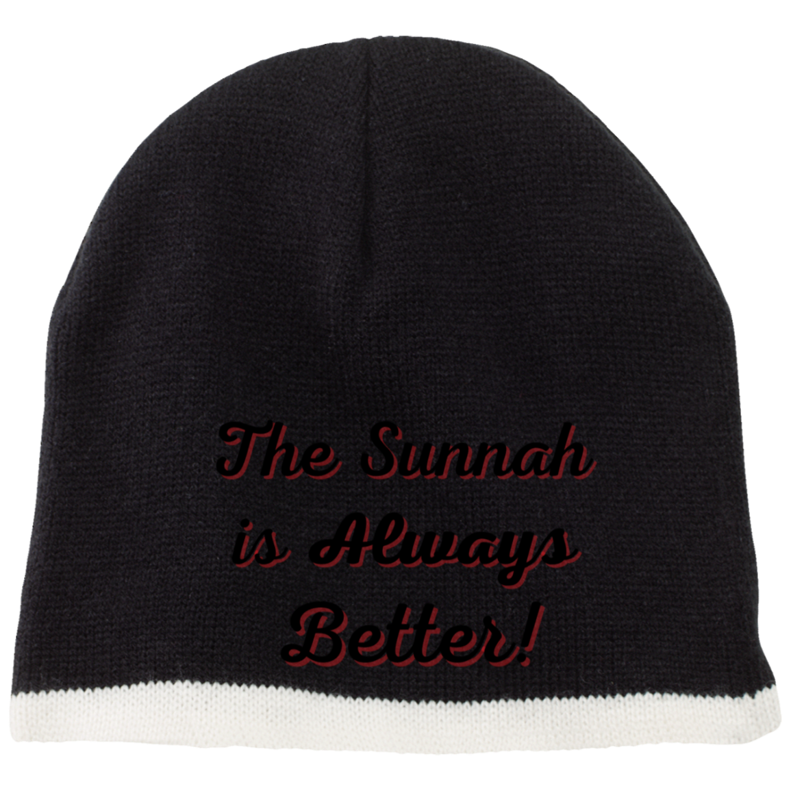 THE SUNNAH IS ALWAYS BETTER! Embroidered 100% Acrylic Beanie (More Colors Options)