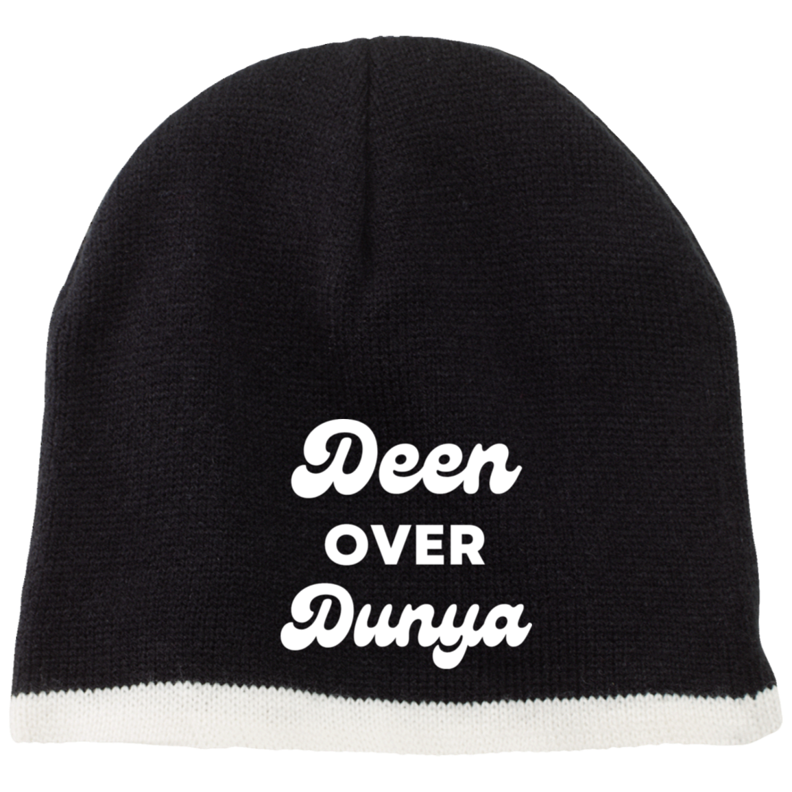 DEEN OVER DUNYA  Embroidered 100% Acrylic Beanie ( More Colors Options )