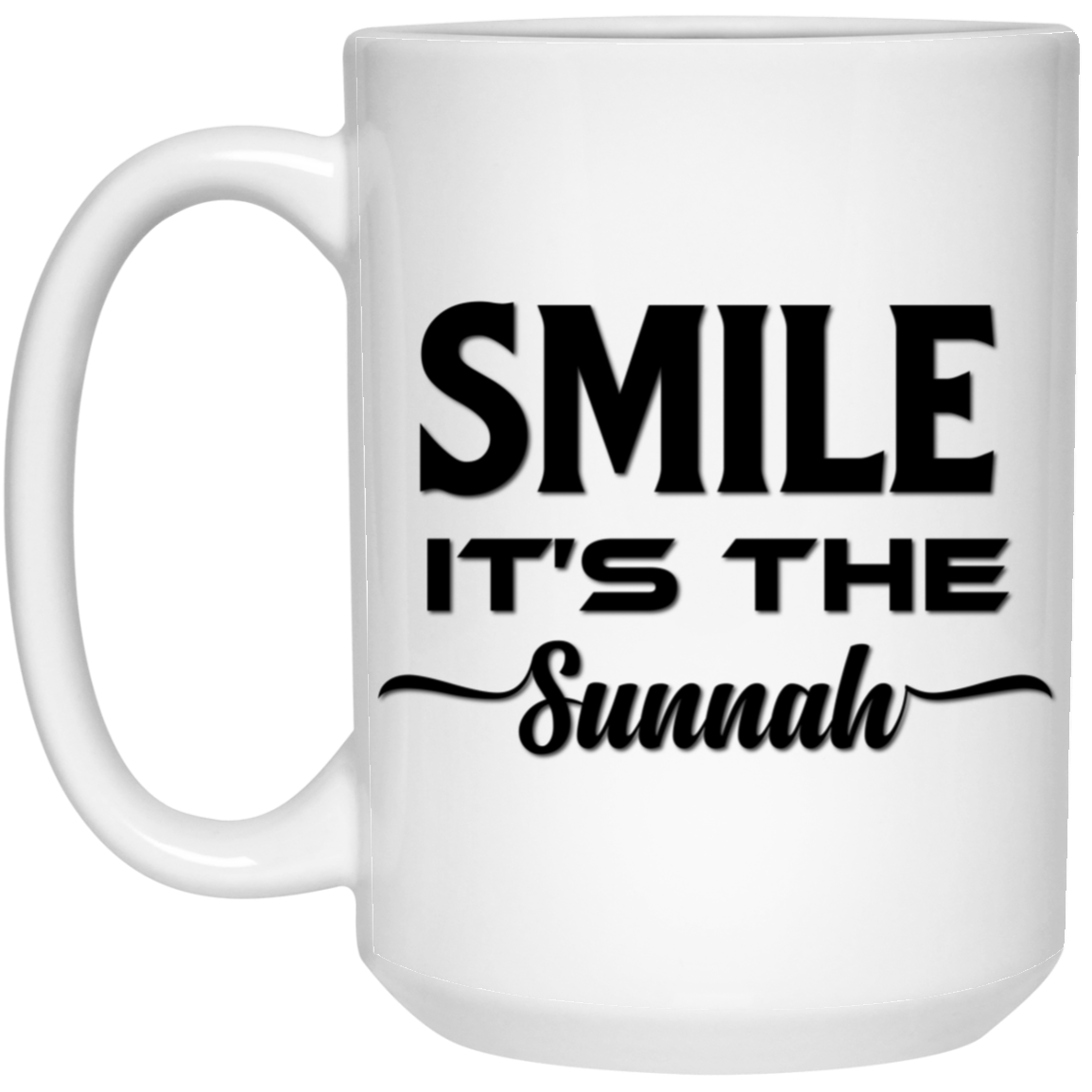 SMILE IT'S THE SUNNAH 15 oz. White Mug