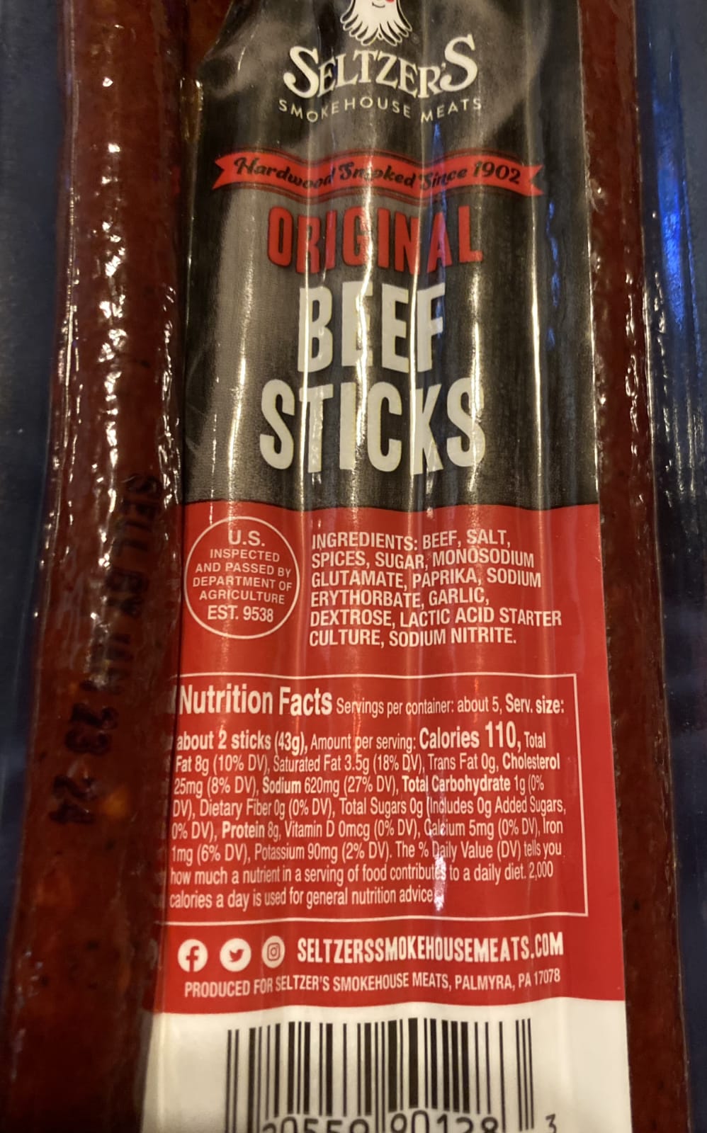 Keto Carnivore Zero Carb Beef Sticks Original The Red Pack