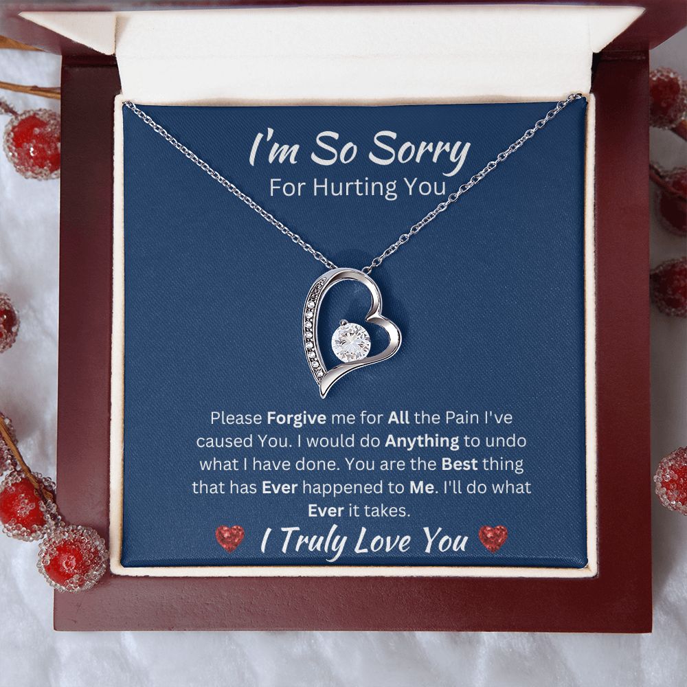 I'M SO SORRY - FOREVER LOVE NECKLACE - (BLUE)
