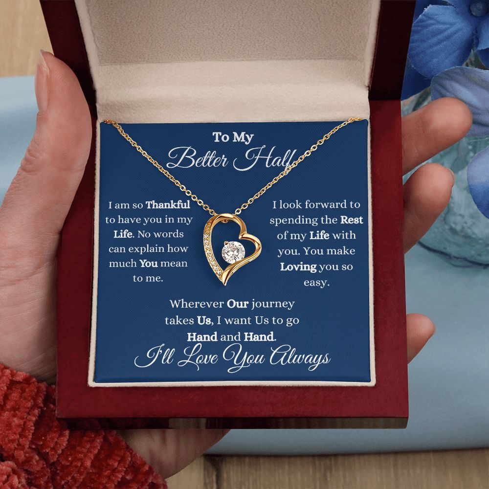 TO MY BETTER HALF - FOREVER LOVE NECKLACE (BLUE)