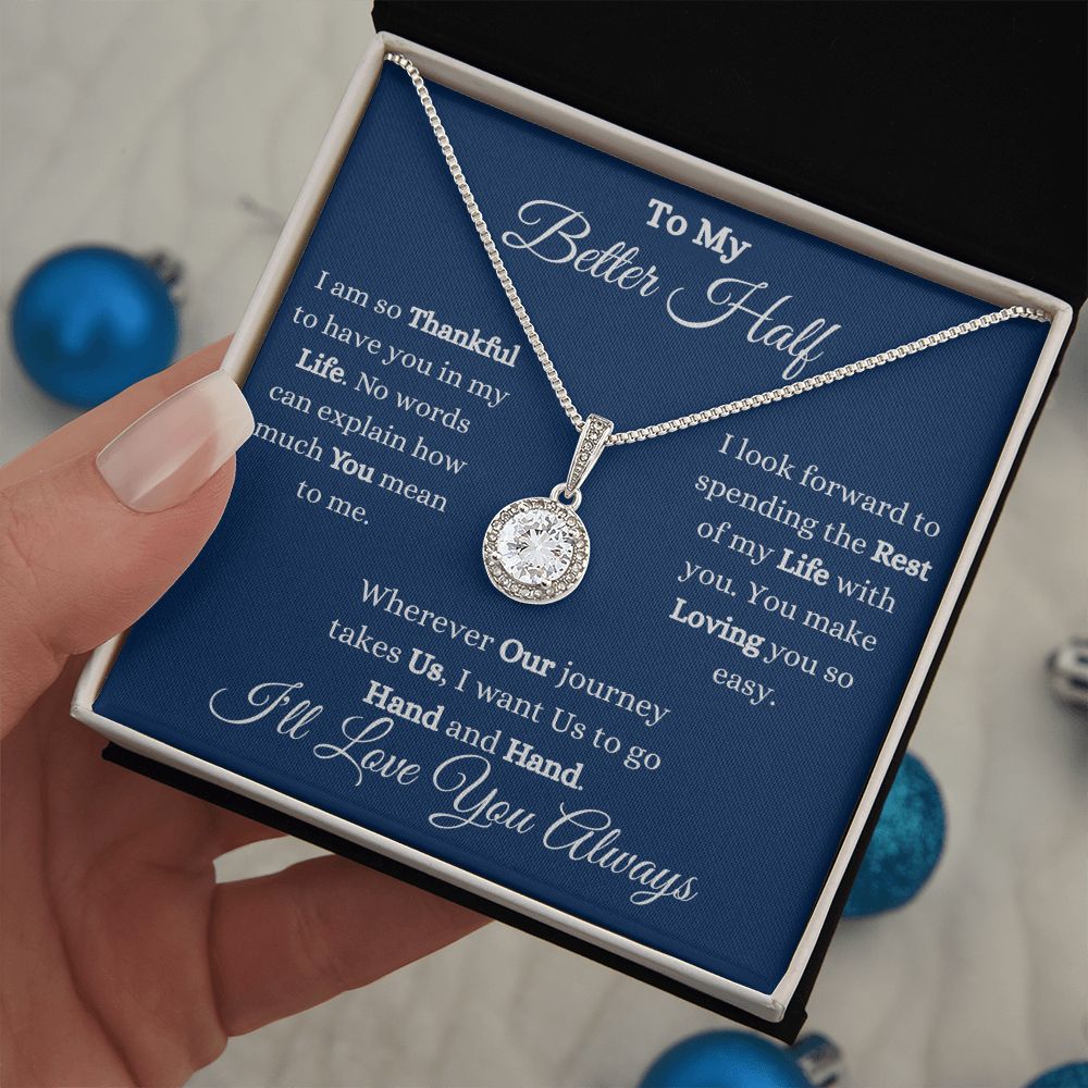 TO MY BETTER HALF - ETERNAL HOPE NECKLACE (BLUE)
