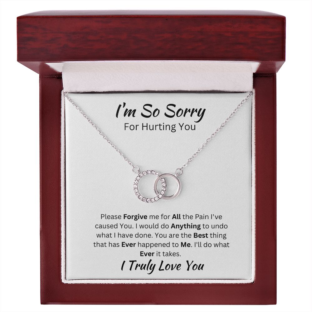 I'M SO SORRY FOR HURTING YOU - PERFECT PAIR NECKLACE - (WHITE)