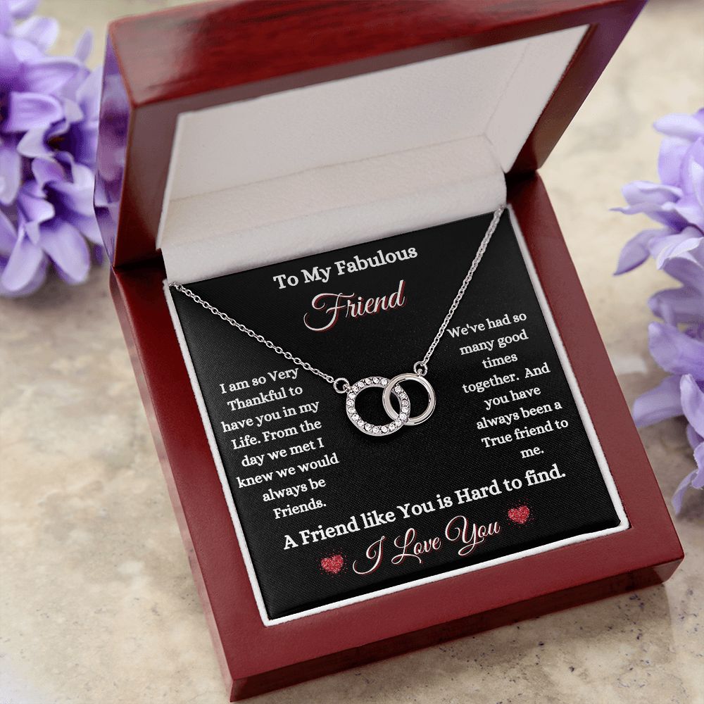 FRIEND - TO MY FABULOUS FRIEND - PERFECT PAIR NECKLACE (BLK)