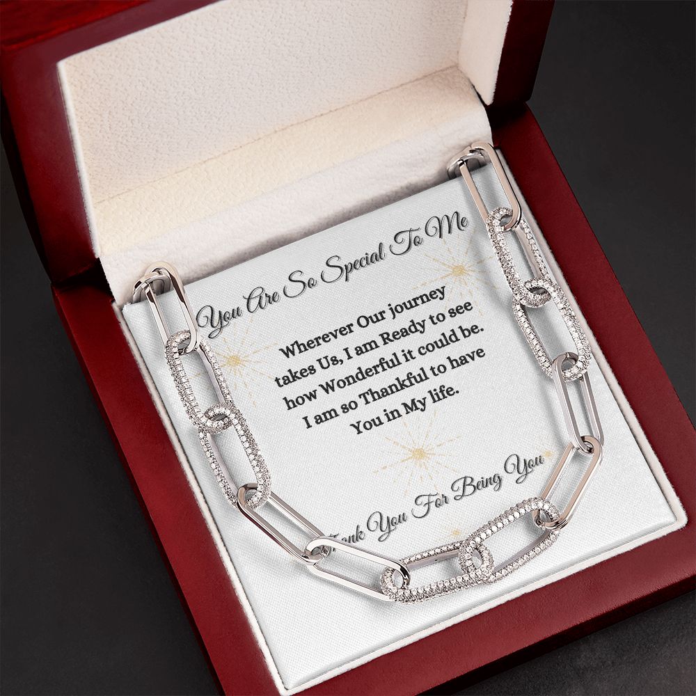 YOU ARE SO SPECIAL TO ME - UNISEX - FOREVER LINK NECKLACE - (WHITE)