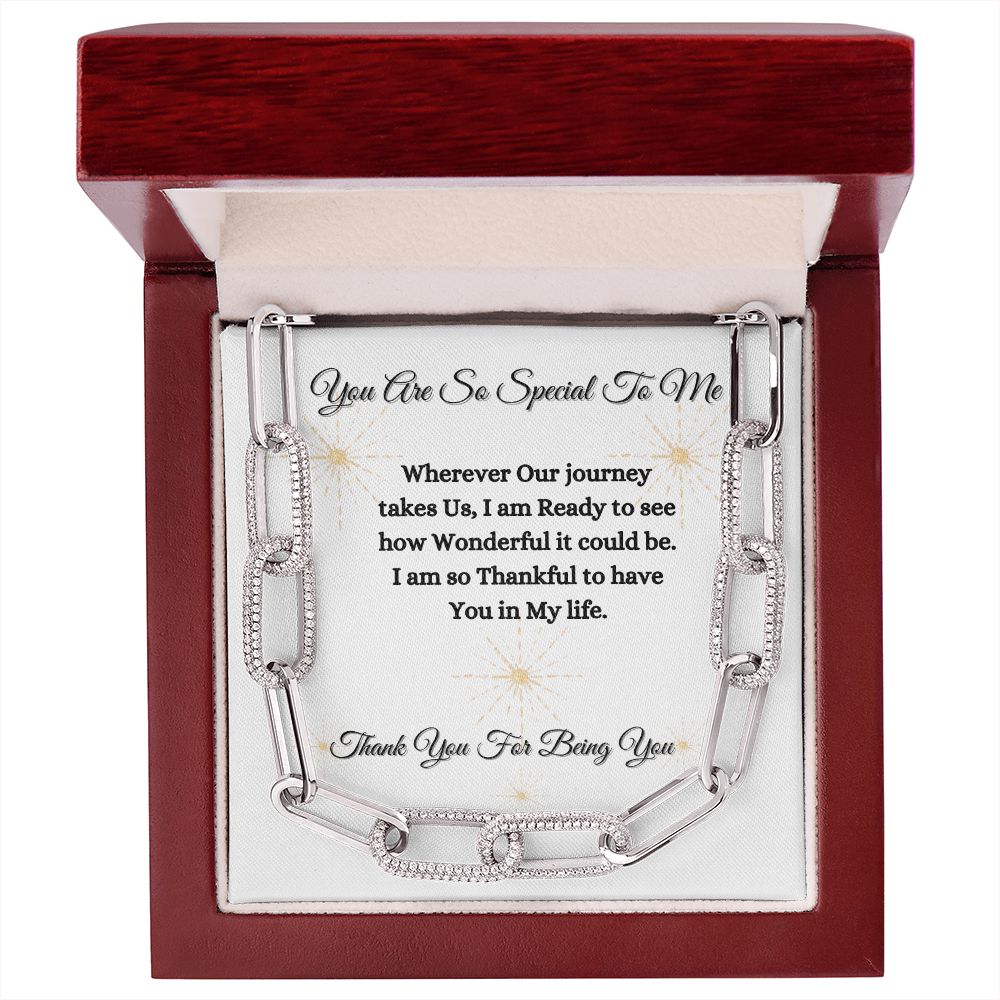 YOU ARE SO SPECIAL TO ME - UNISEX - FOREVER LINK NECKLACE - (WHITE)