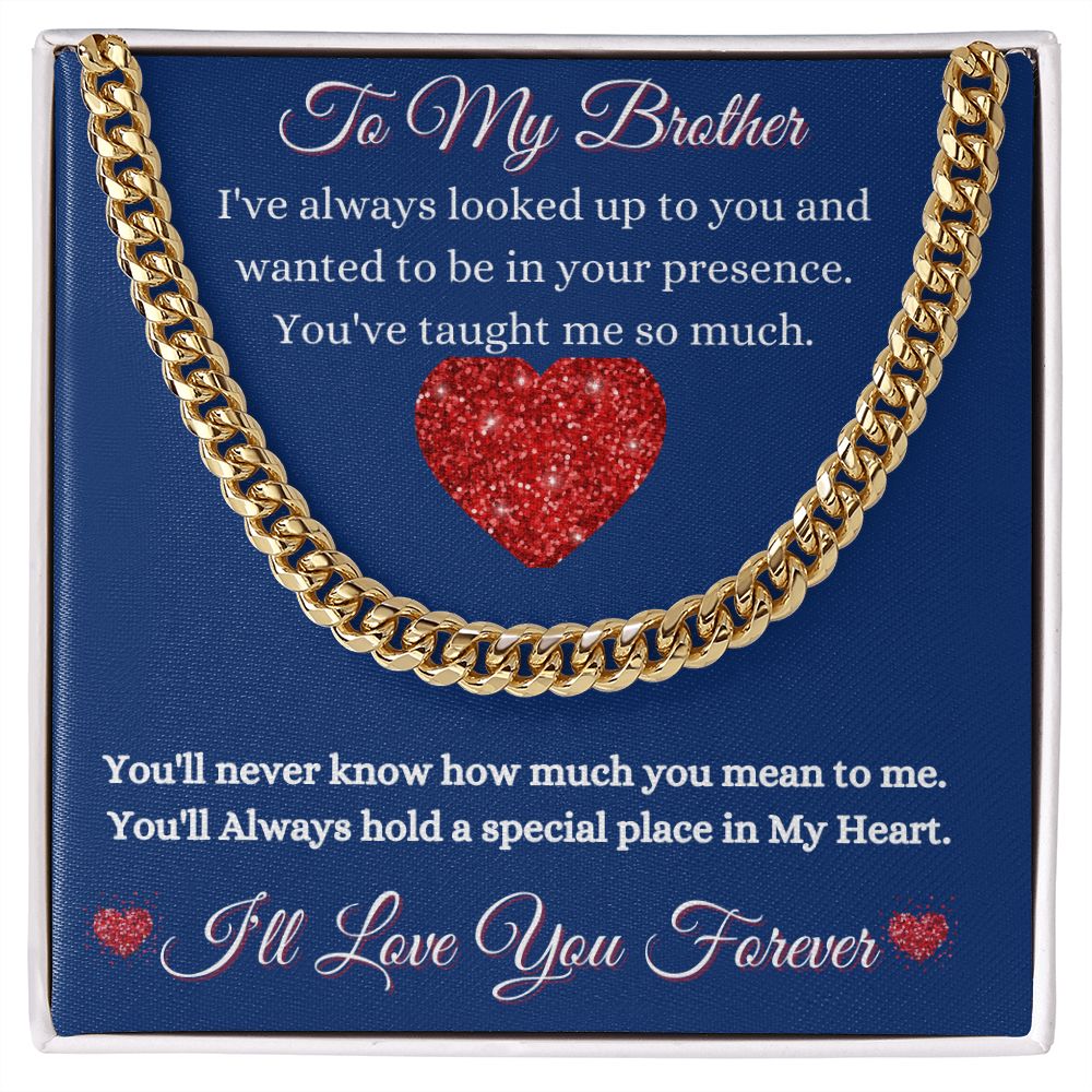 BROTHER - CUBAN LINK UNISEX CHAIN - (BLUE)