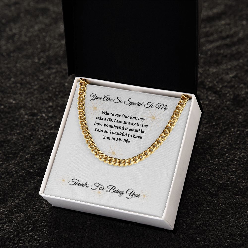 YOU ARE SO SPECIAL TO ME - CUBAN LINK UNISEX CHAIN - (WHT)