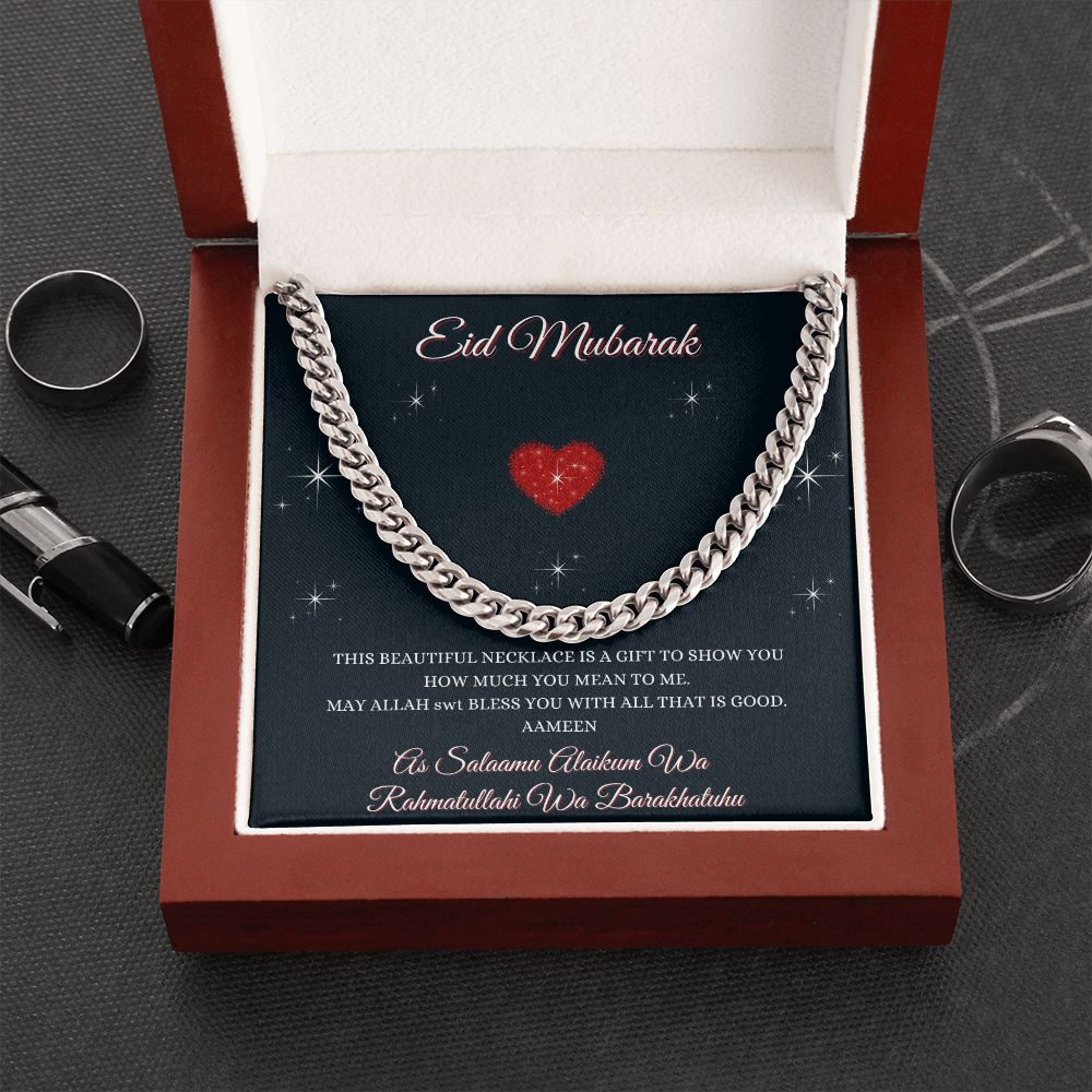 EID MUBARAK - CUBAN LINK CHAIN - BLK