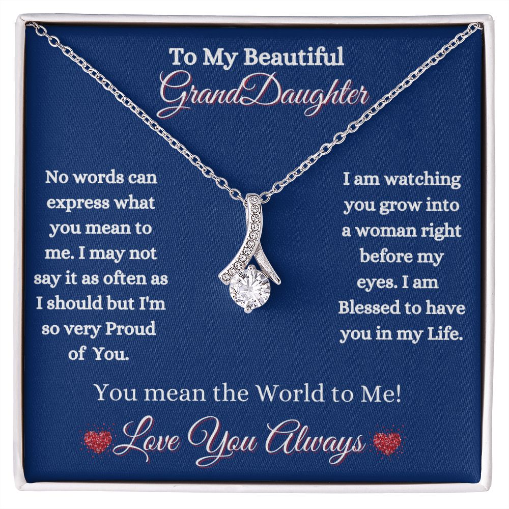 GRANDDAUGHTER - ALLURING BEAUTY NECKLACE - (BLUE)