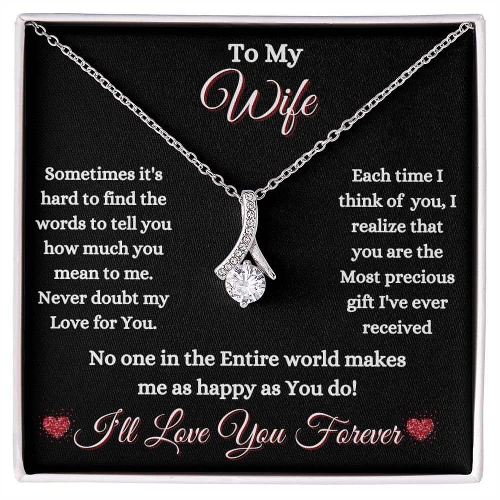 WIFE - TO MY WIFE - ALLURING BEAUTY NECKLACE (BLK)