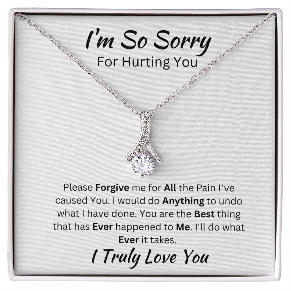 I'M SO SORRY - ALLURING BEAUTY NECKLACE - (WHITE)