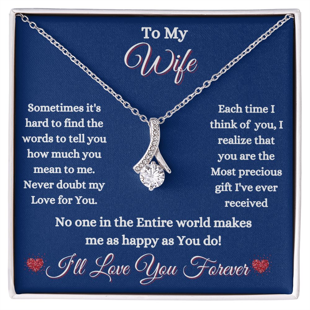 WIFE - TO MY WIFE - ALLURING BEAUTY NECKLACE (BLUE)