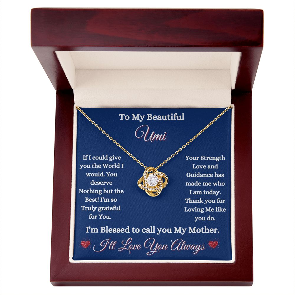 UMI - TO MY BEAUTIFUL UMI - LOVE KNOT NECKLACE - BLUE