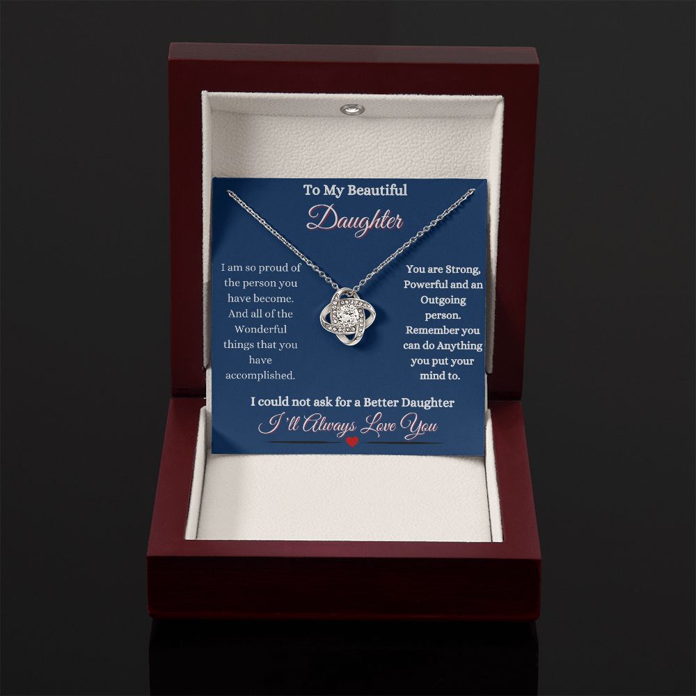 DAUGHTER - LOVE KNOT NECKLACE - BLUE