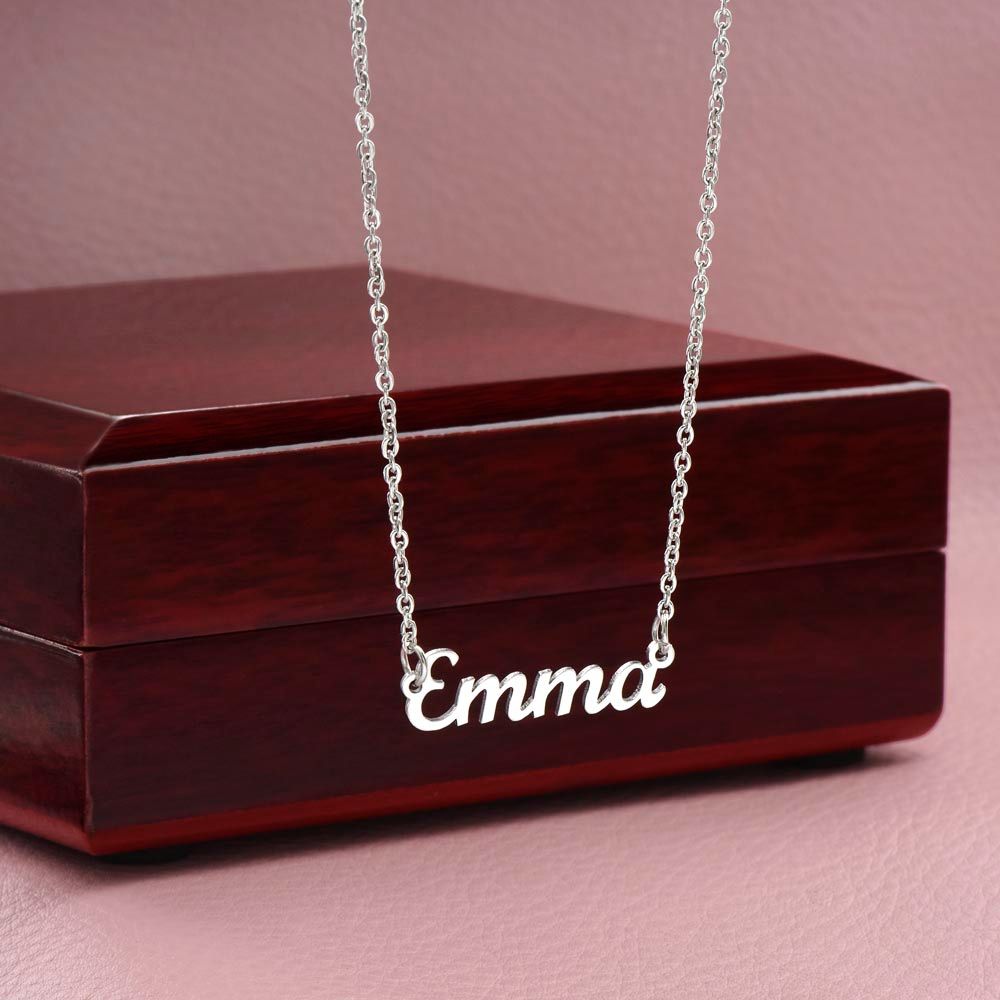 EID MUBARAK - PERSONALIZED NAME NECKLACE - BLUE