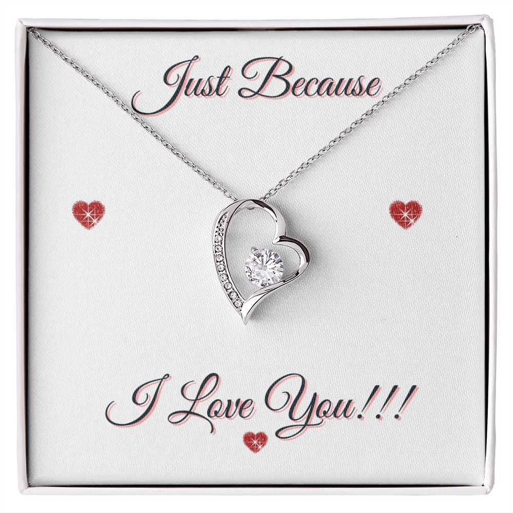 JUST BECAUSE - FOREVER LOVE NECKLACE - WHT