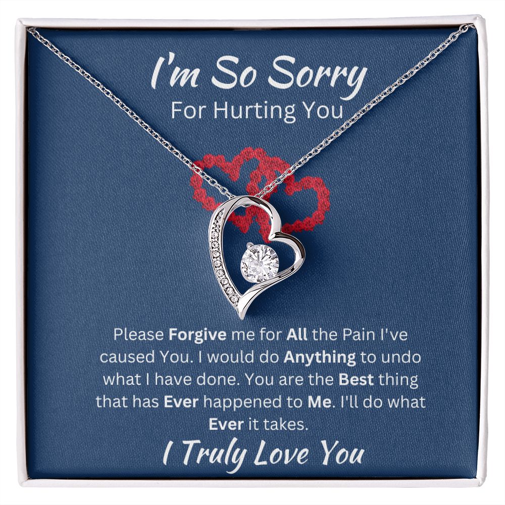 I'M SO SORRY - FOREVER LOVE NECKLACE - (BLUE)
