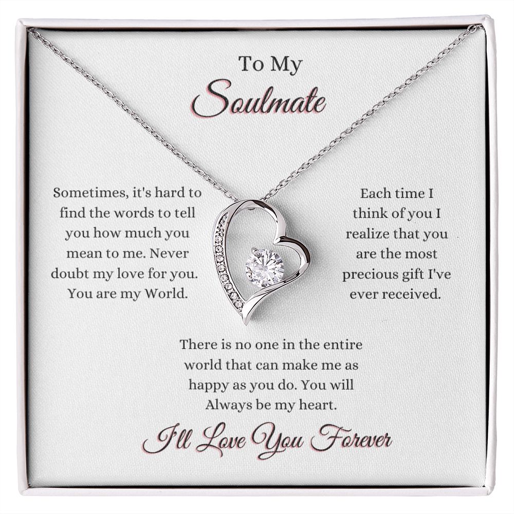 SOULMATE - TO MY SOULMATE - FOREVER LOVE NECKLACE (WHT)
