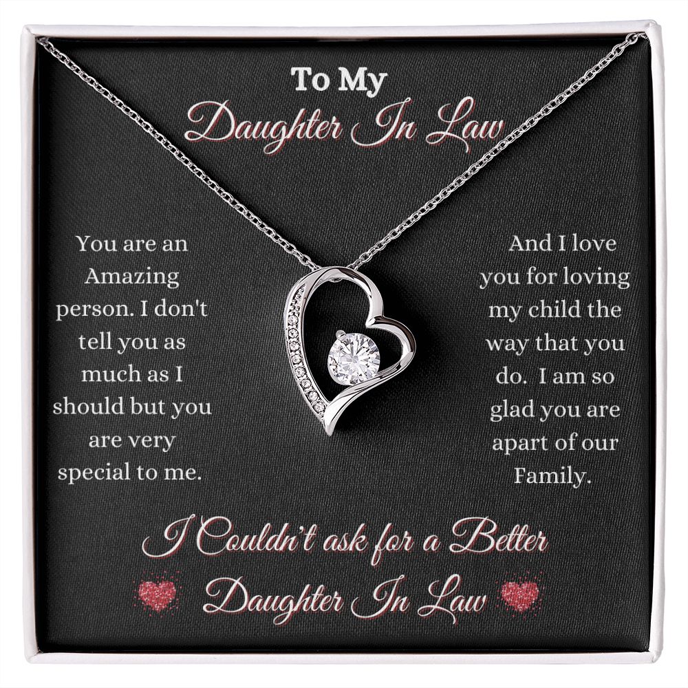 DAUGHTER IN LAW - FOREVER LOVE NECKLACE - (BLK)