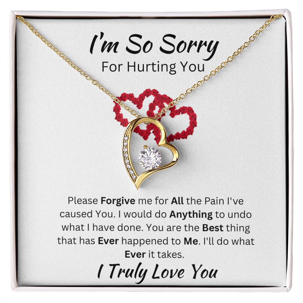 I'M SO SORRY - FOREVER LOVE NECKLACE - (WHITE)