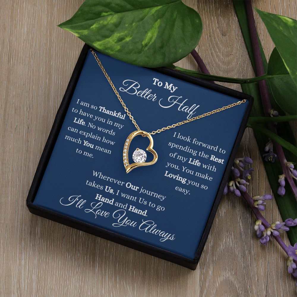 TO MY BETTER HALF - FOREVER LOVE NECKLACE (BLUE)