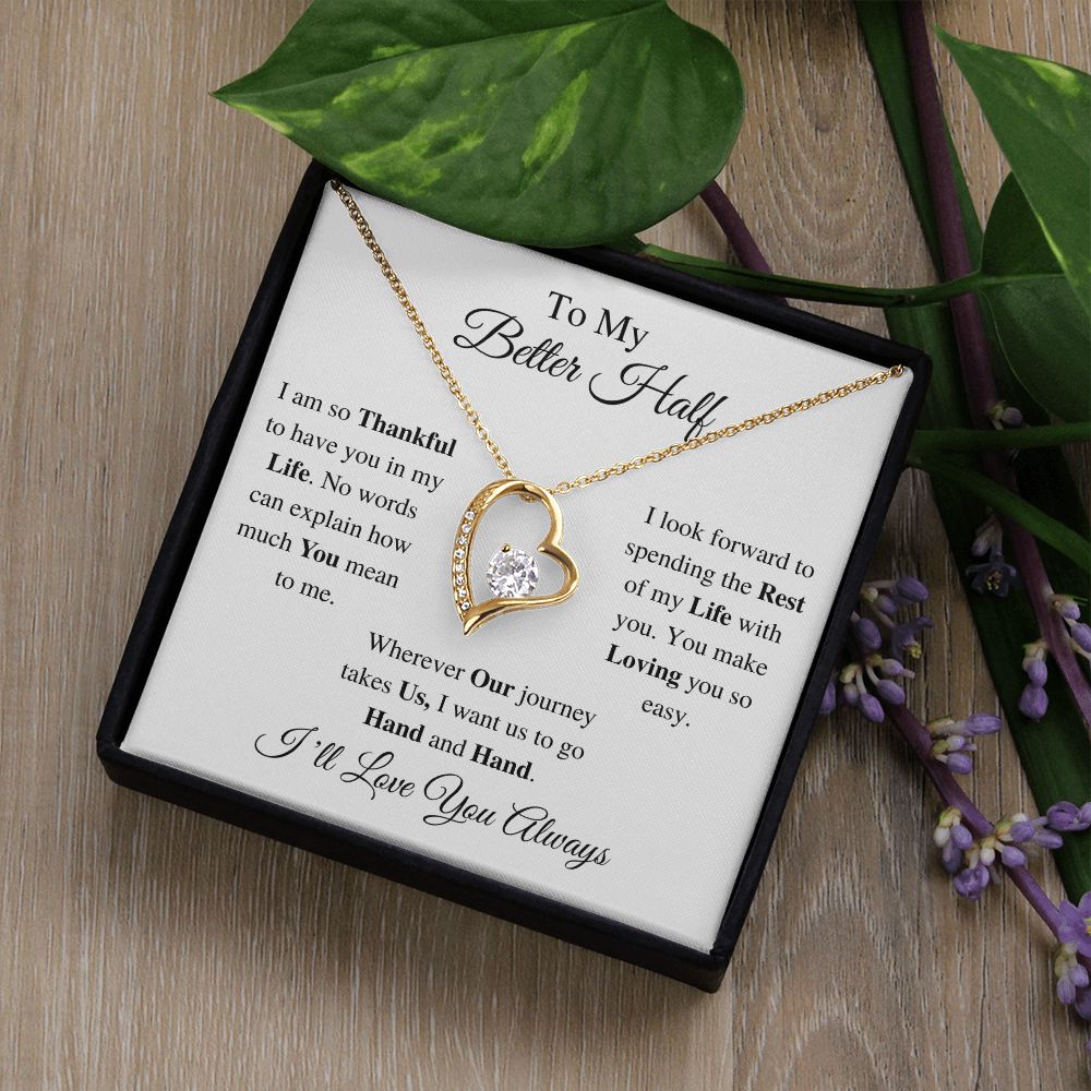 TO MY BETTER HALF - FOREVER LOVE NECKLACE (WHITE)