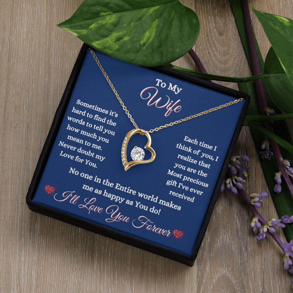 WIFE - TO MY WIFE - FOREVER LOVE NECKLACE (BLUE)