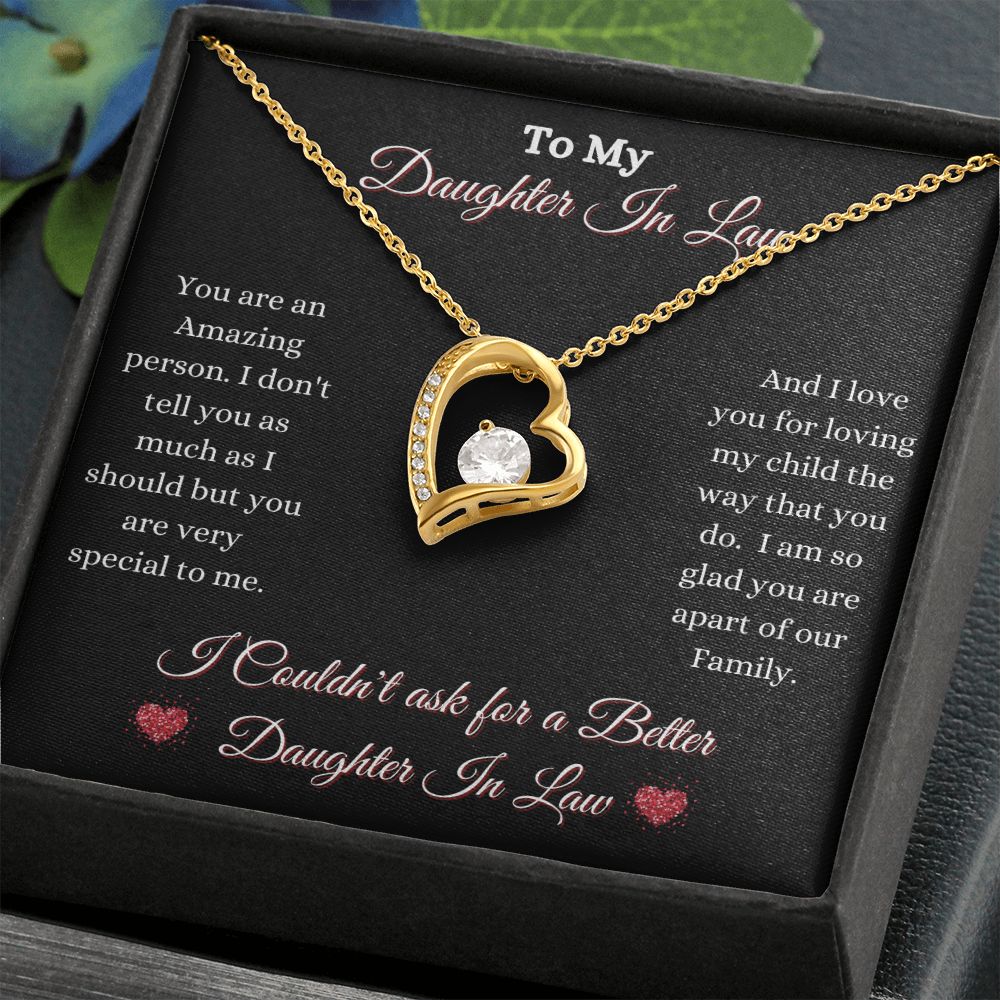 DAUGHTER IN LAW - FOREVER LOVE NECKLACE - (BLK)