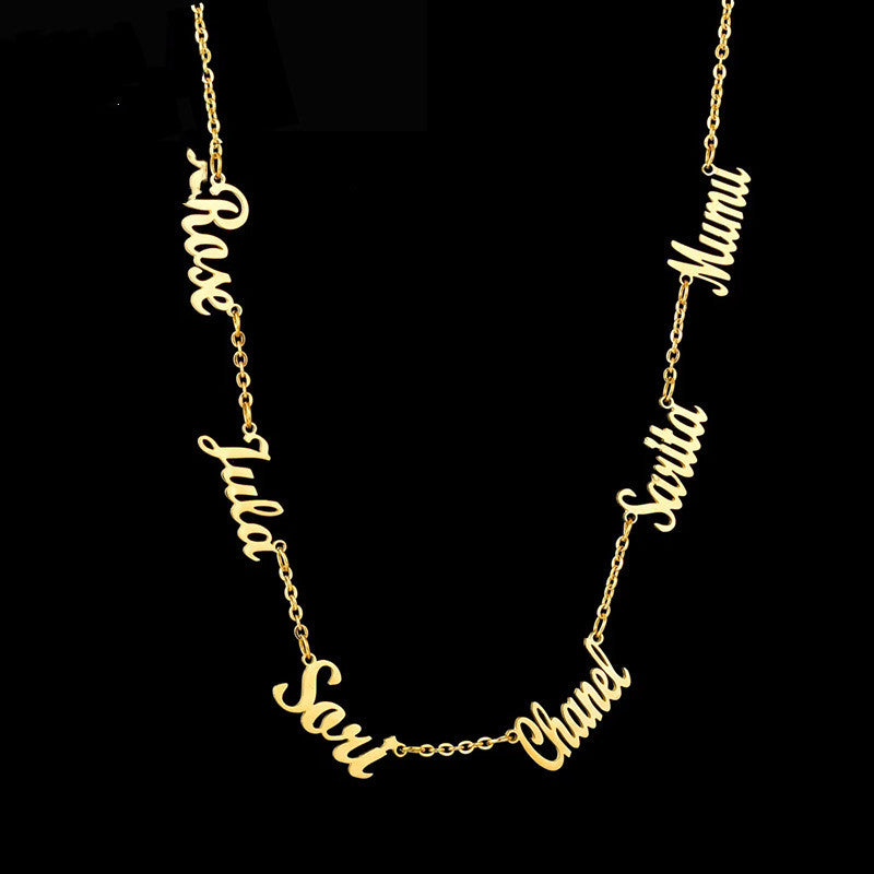 Name Custom Necklace Customize Multiple Name Necklaces