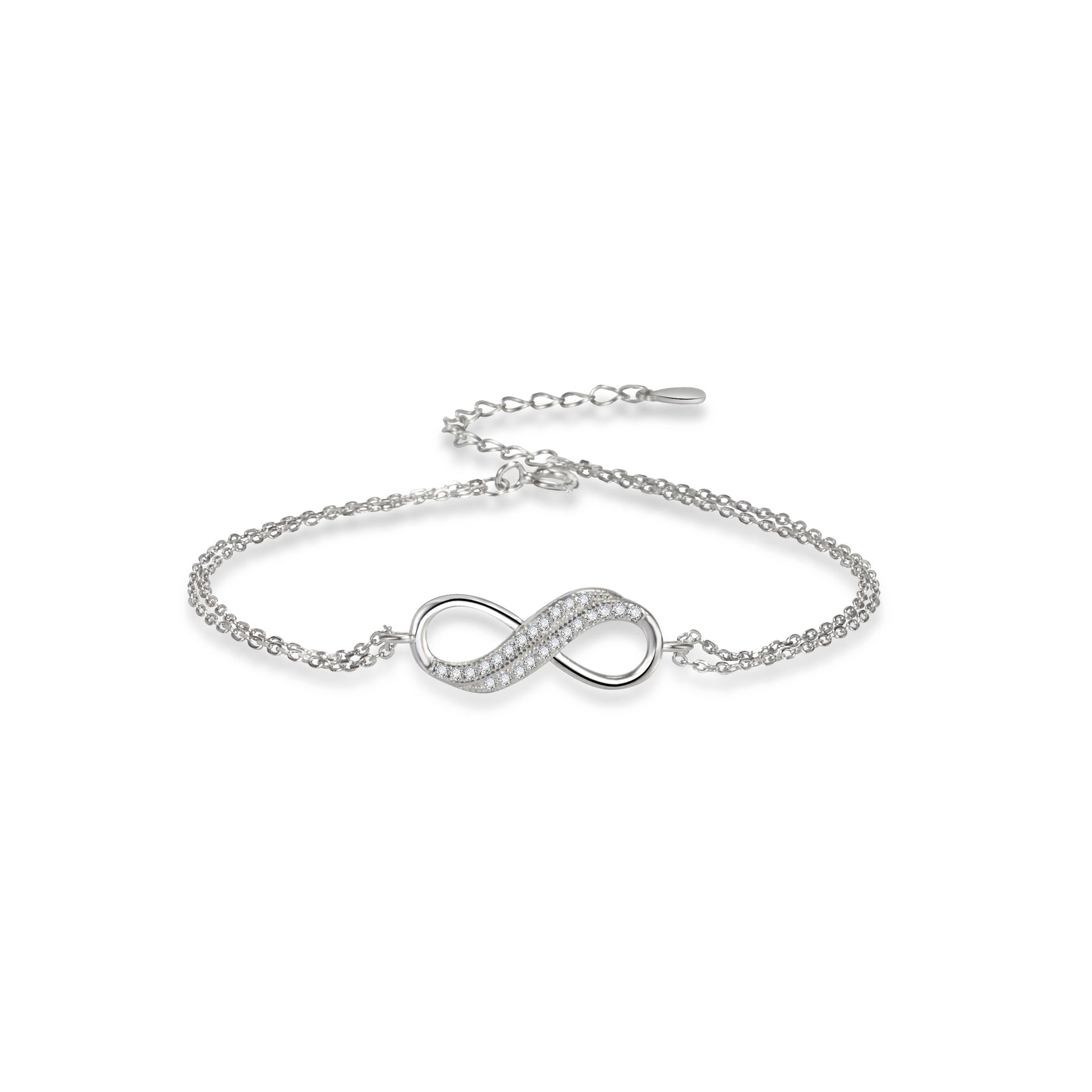 Women's Fashion Personality Sterling Silver Number 8 Bracelet