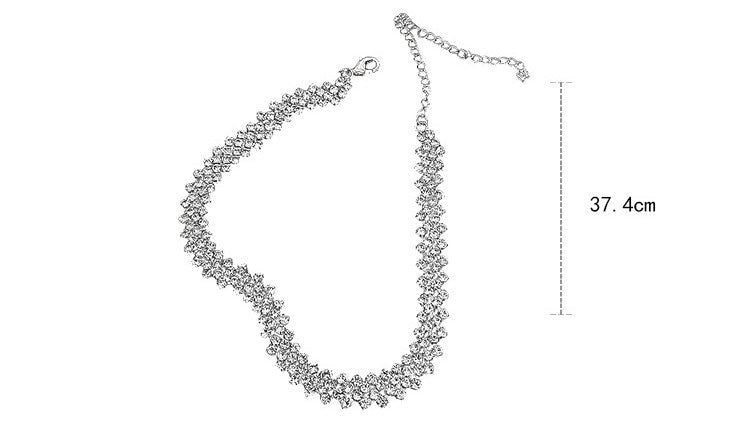 Full Rhinestone Chain Necklace